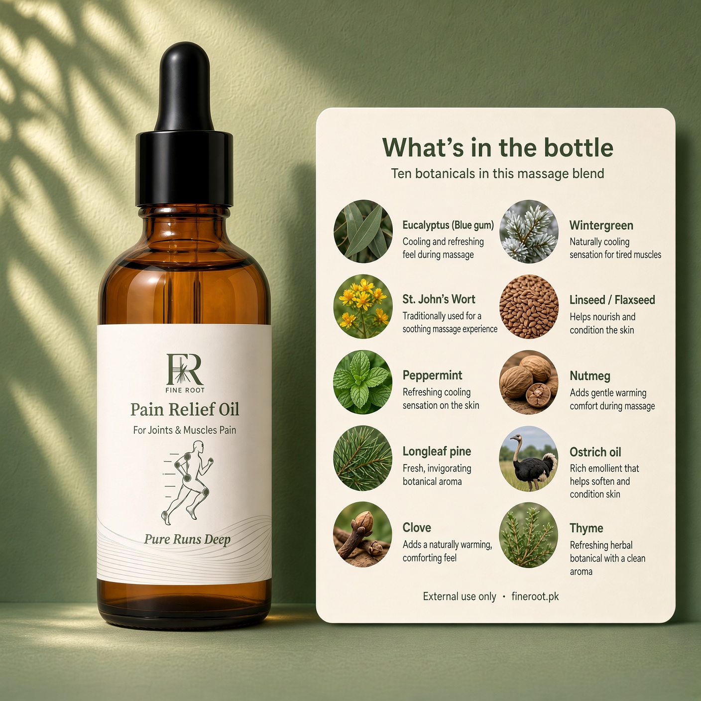 Pain Relief Oil ingredients
