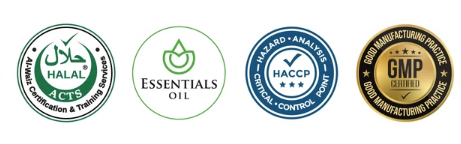 Halal, Essentials Oil, HACCP, and GMP certified
